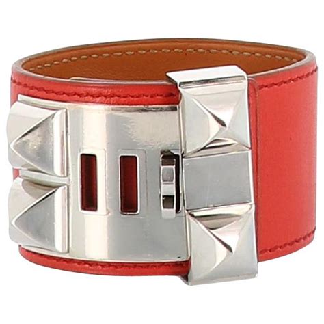 bracelet hermes femme cuir orange|bracelet hermes cuir reversible.